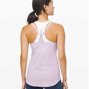 Lululemon Go For Double Tank Silver Lilac Size 4